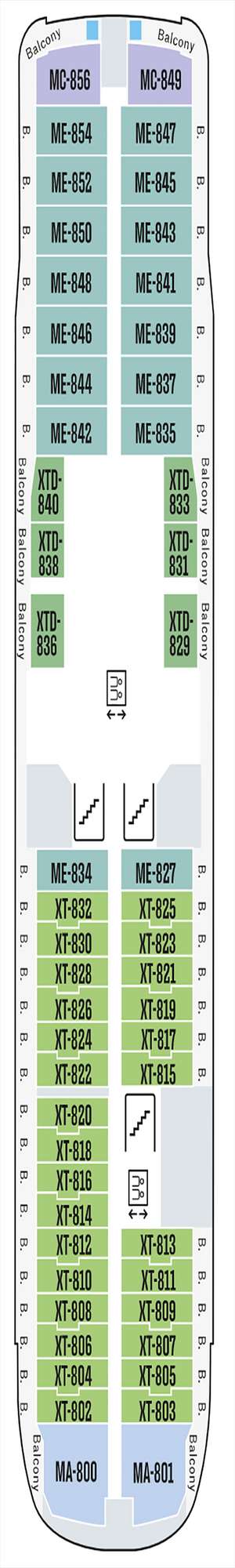 Deck plan for MS Fridtjof Nansen