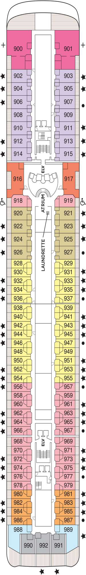 Deck plan for Regent Seven Seas Mariner