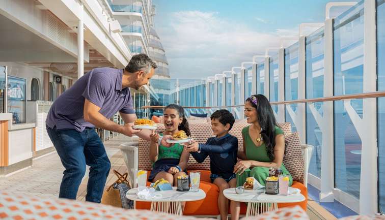 family on the boardwalk