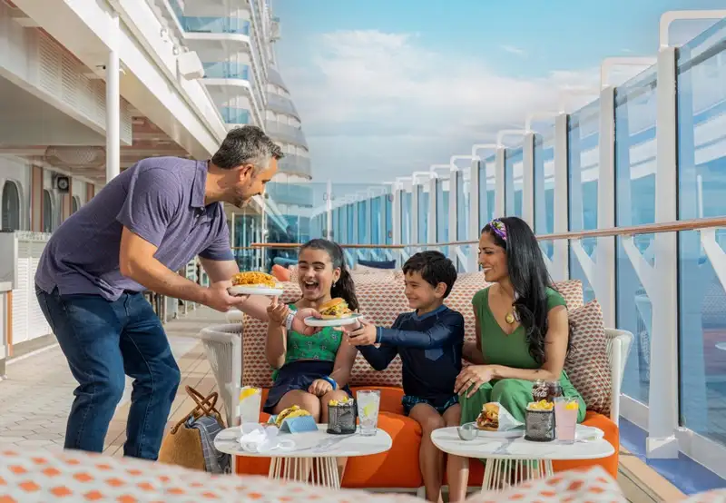 family on the boardwalk