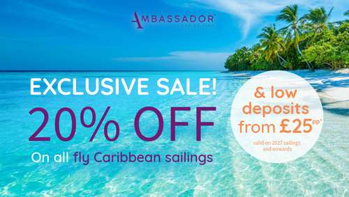 AMB 20% FLY CARIBB promotional banner