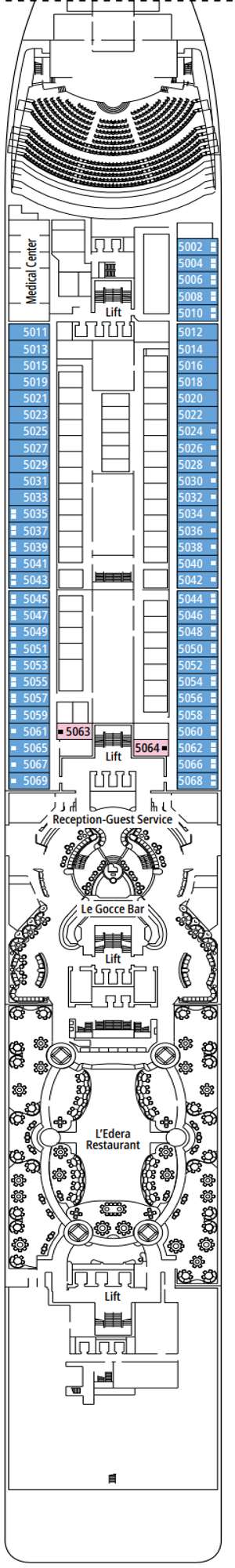 Deck plan for MSC Magnifica