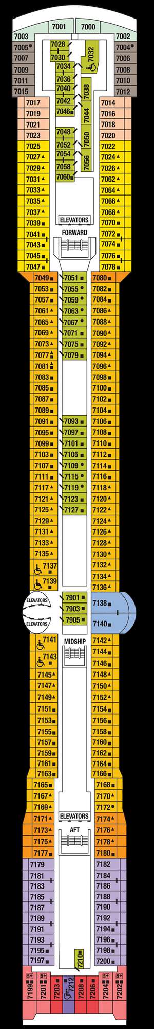 Deck plan for Celebrity Summit