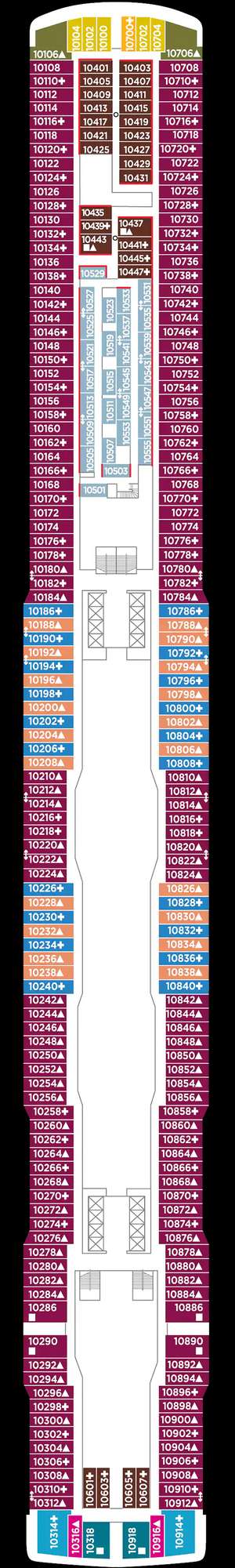 Deck plan for Norwegian Encore