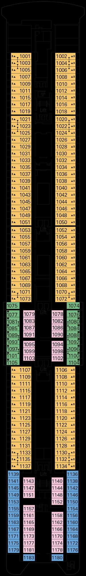 Deck plan for MSC Armonia