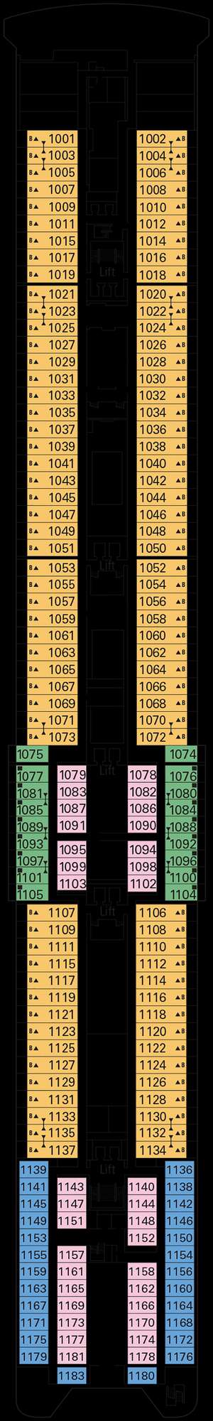 Deck plan for MSC Armonia