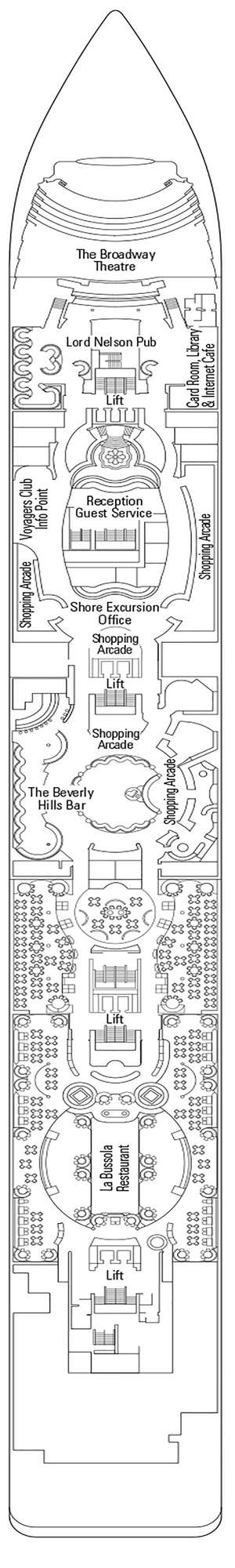 Deck plan for MSC Lirica