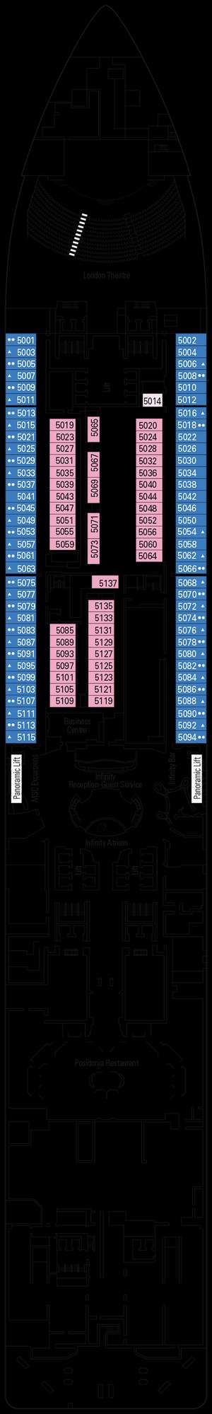 Deck plan for MSC Bellissima