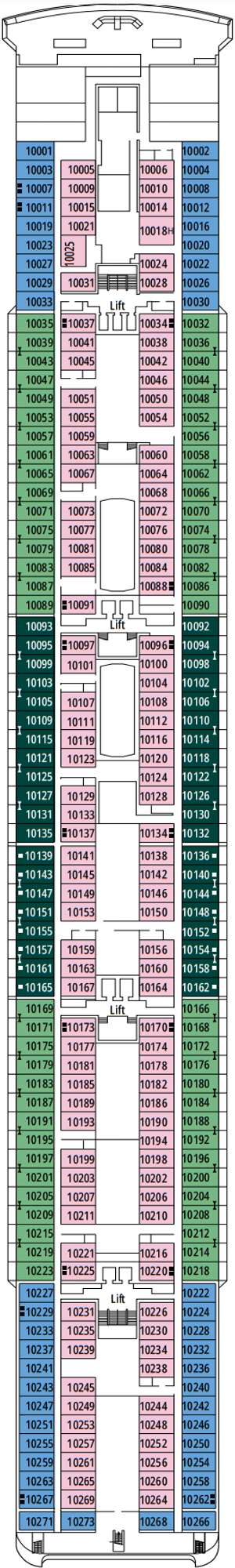 Deck plan for MSC Opera
