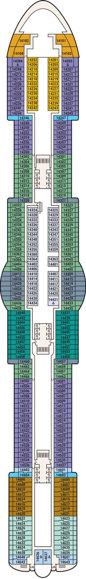 Deck plan for Sun Princess