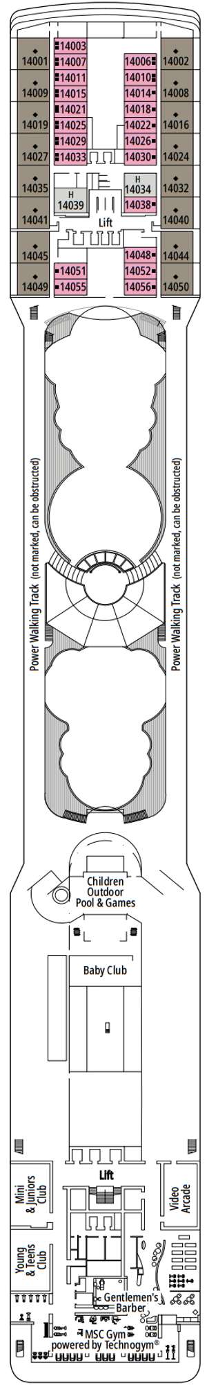 Deck plan for MSC Poesia