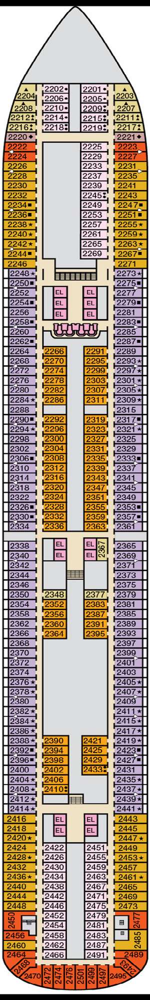 Deck plan for Carnival Dream