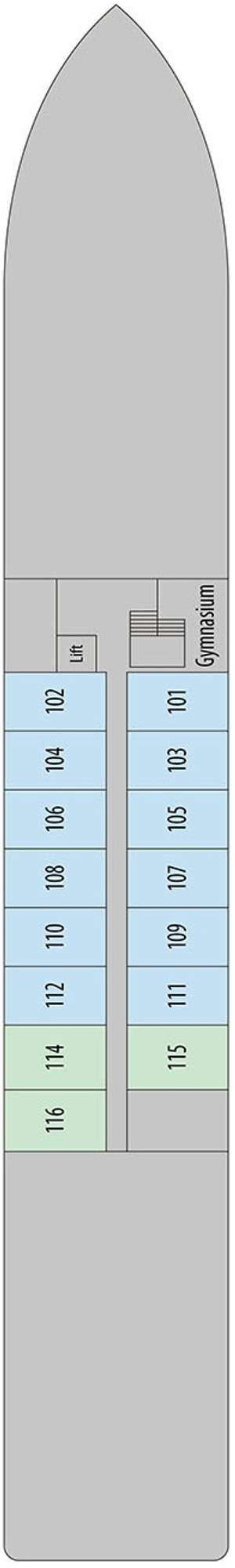 Deck plan for MS Douro Splendour