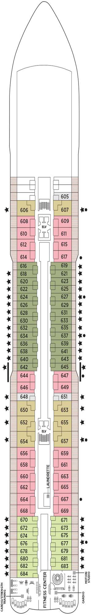 Deck plan for Regent Seven Seas Grandeur