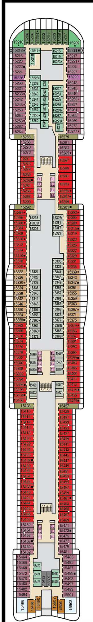 Deck plan for Carnival Celebration