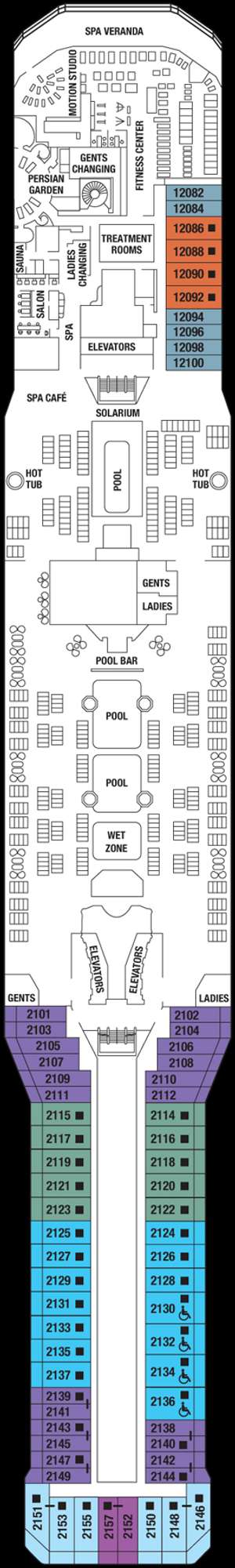 Deck plan for Celebrity Solstice