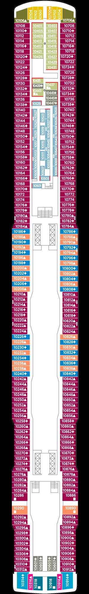 Deck plan for Norwegian Bliss