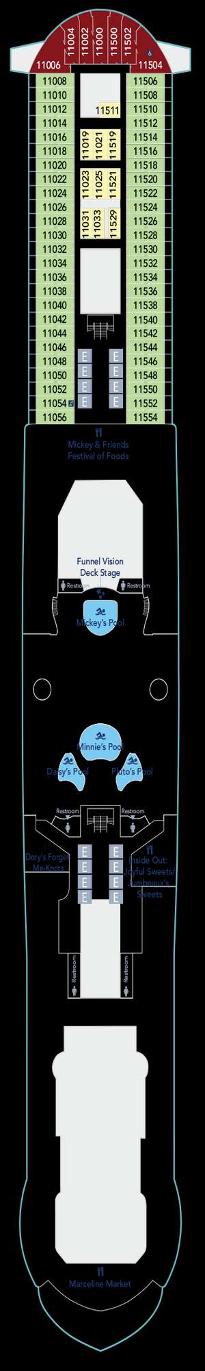Deck plan for Disney Treasure
