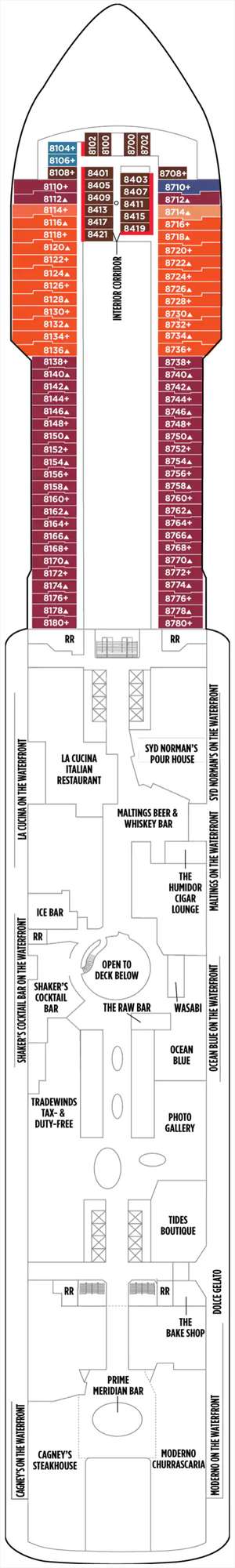 Deck plan for Norwegian Breakaway