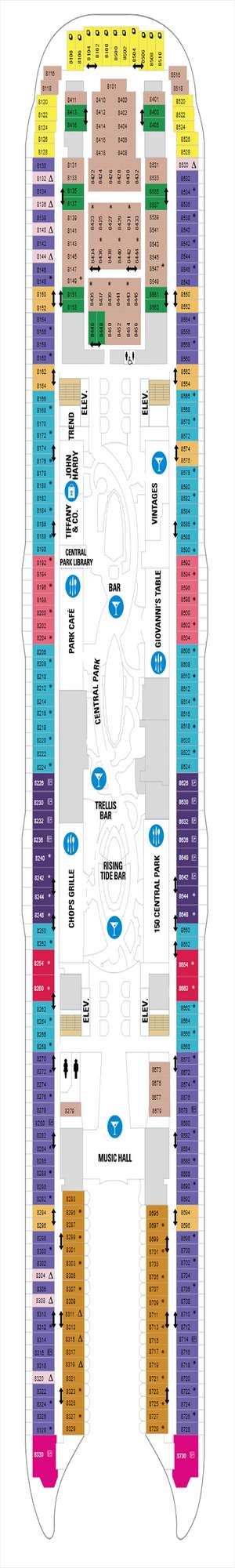 Deck plan for Oasis of the Seas