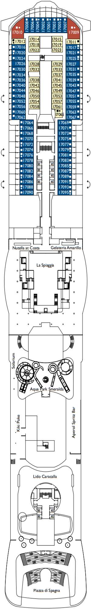 Deck plan for Costa Smeralda