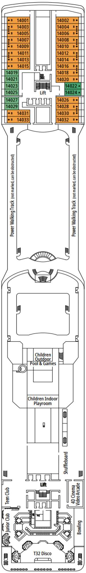 Deck plan for MSC Magnifica