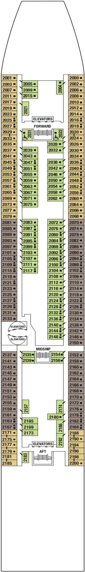 Deck plan for Celebrity Infinity