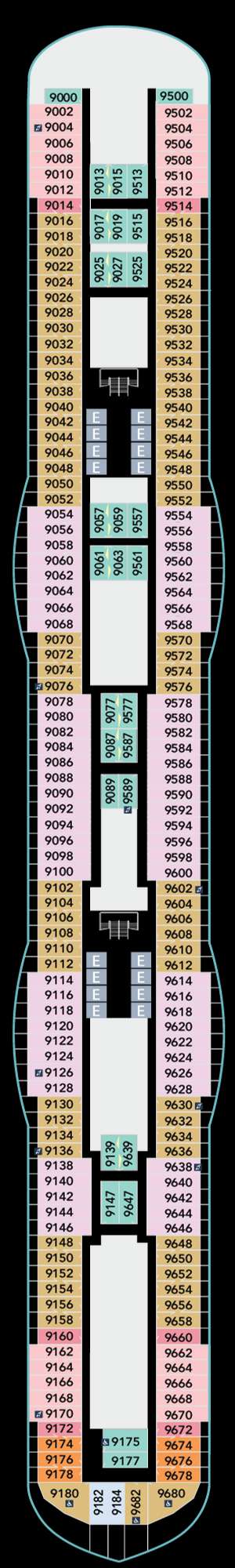 Deck plan for Disney Destiny