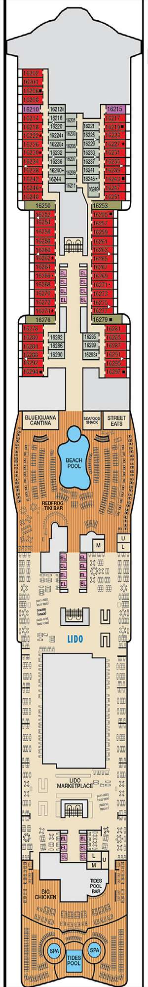 Deck plan for Carnival Jubilee