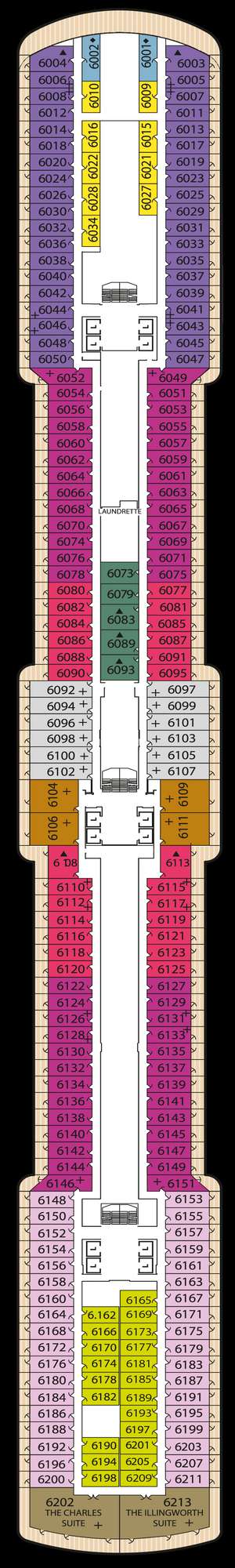 Deck plan for Queen Elizabeth