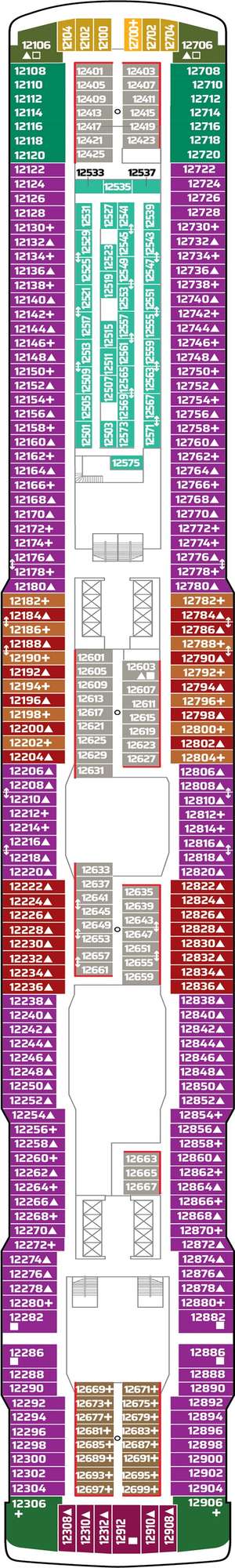Deck plan for Norwegian Escape