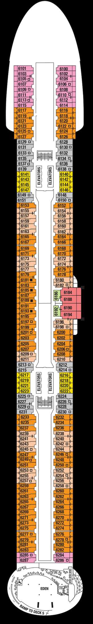 Deck plan for Celebrity Edge