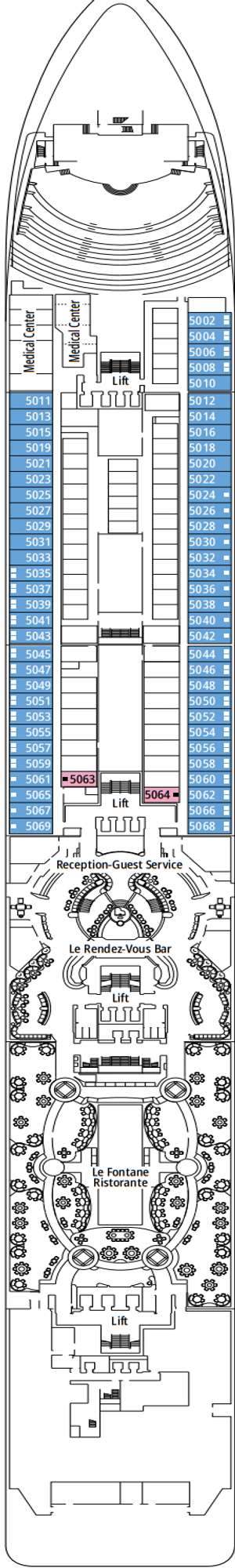 Deck plan for MSC Poesia