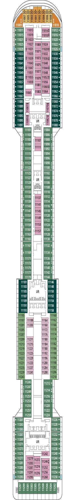 Deck plan for MSC Preziosa