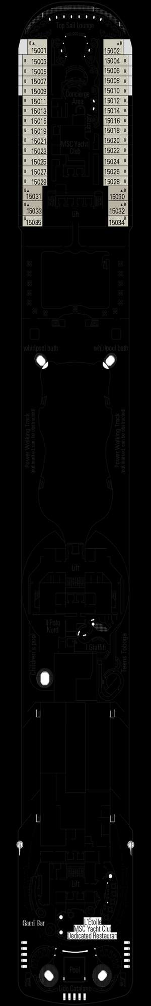 Deck plan for MSC Fantasia