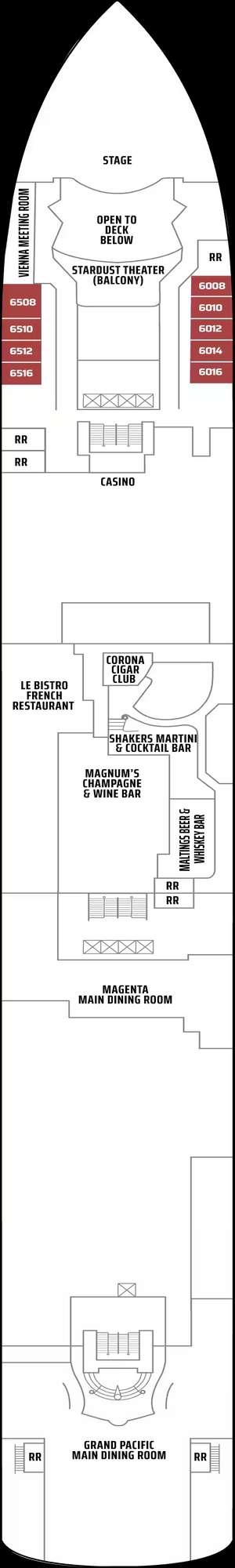 Deck plan for Norwegian Gem