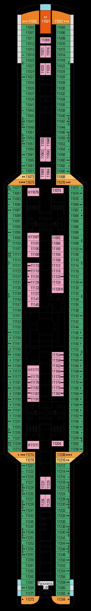 Deck plan for MSC Seaview