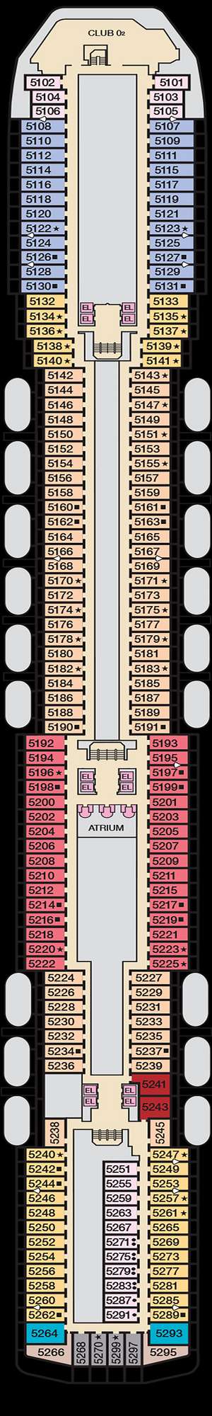 Deck plan for Carnival Spirit