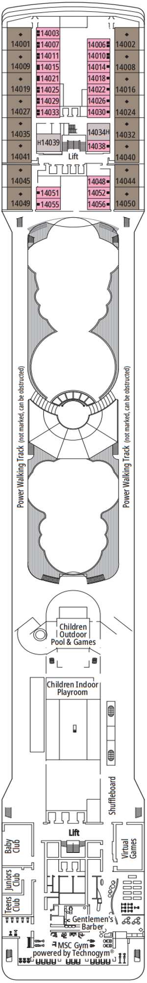 Deck plan for MSC Musica
