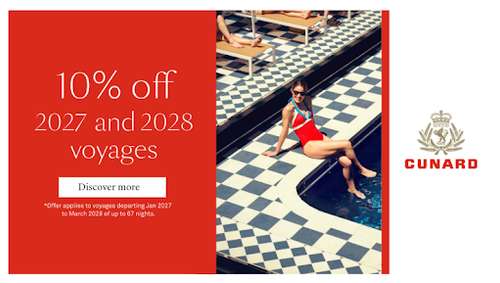 Cunard - September 10% Sale Iglu promotional banner