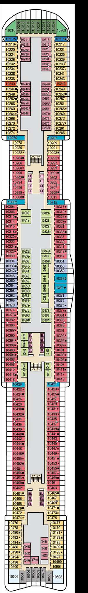 Deck plan for Carnival Jubilee