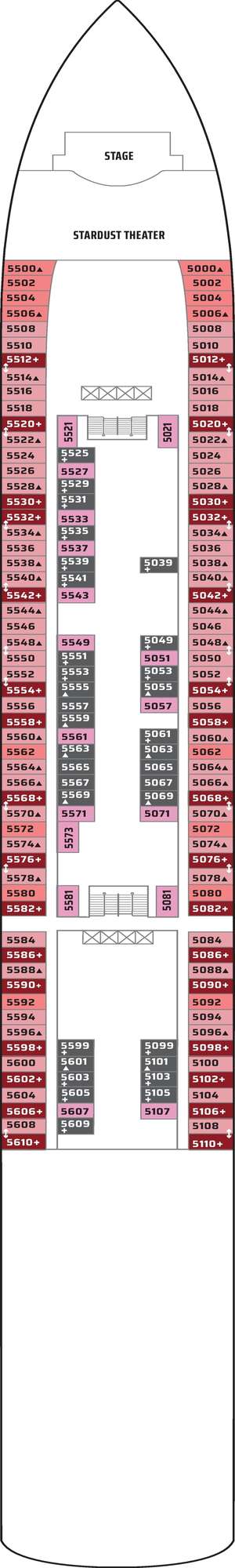 Deck plan for Norwegian Gem