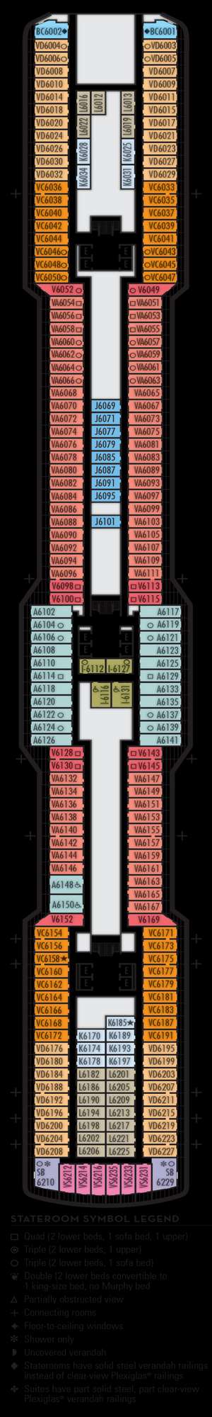 Deck plan for Rotterdam