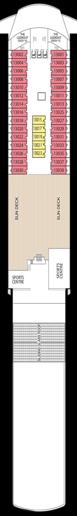 Deck plan for Queen Mary 2