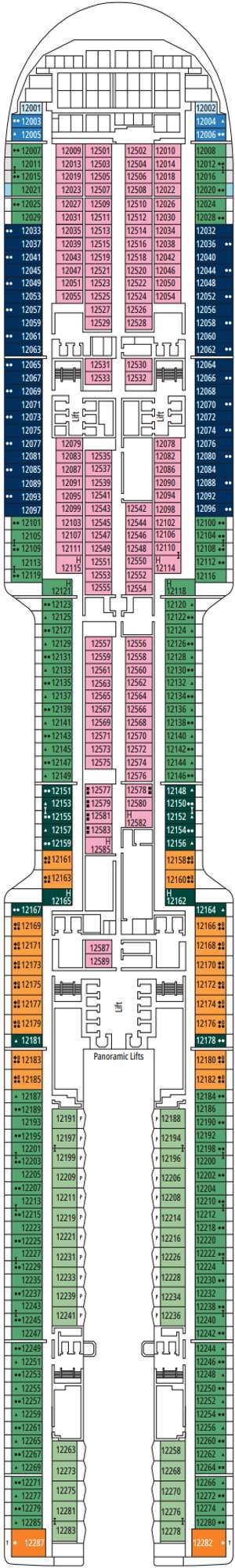 Deck plan for MSC World Atlantic