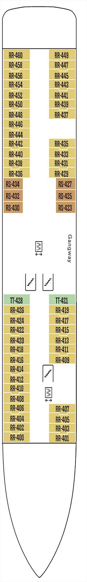 Deck plan for MS Fridtjof Nansen