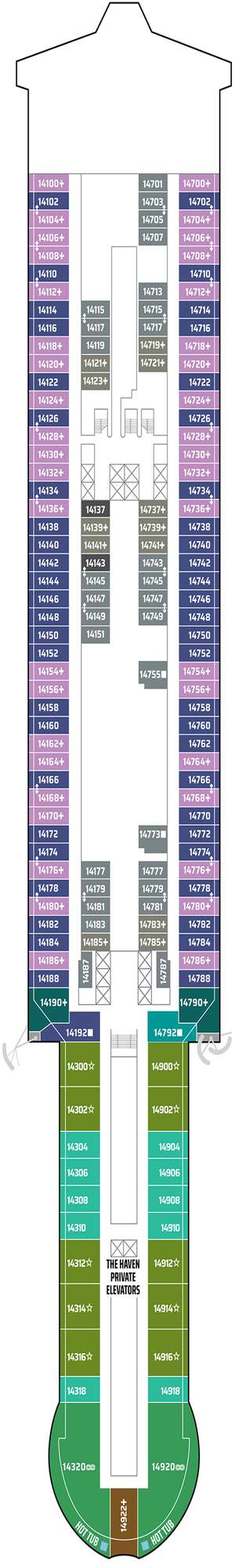 Deck plan for Norwegian Viva