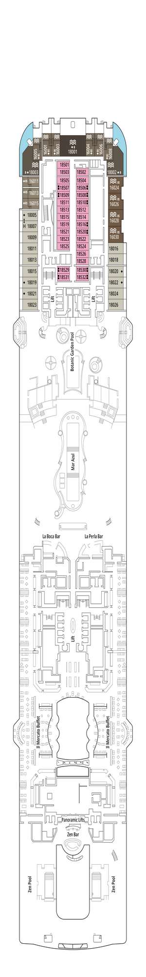 Deck plan for MSC World Asia