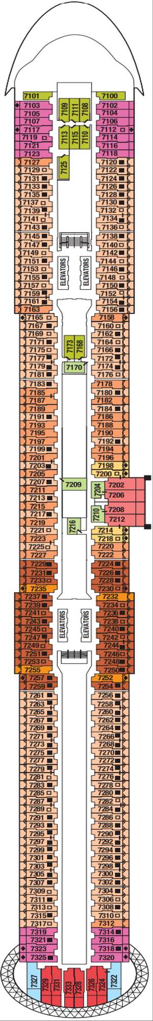 Deck plan for Celebrity Xcel