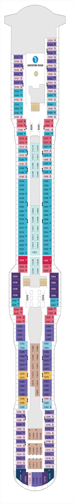 Deck plan for Odyssey of the Seas